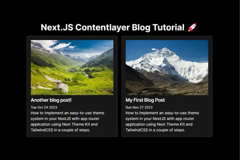 Project Creating a blog with Contentlayer Part 2 Thumbnail Creating a blog with Contentlayer Part 2
